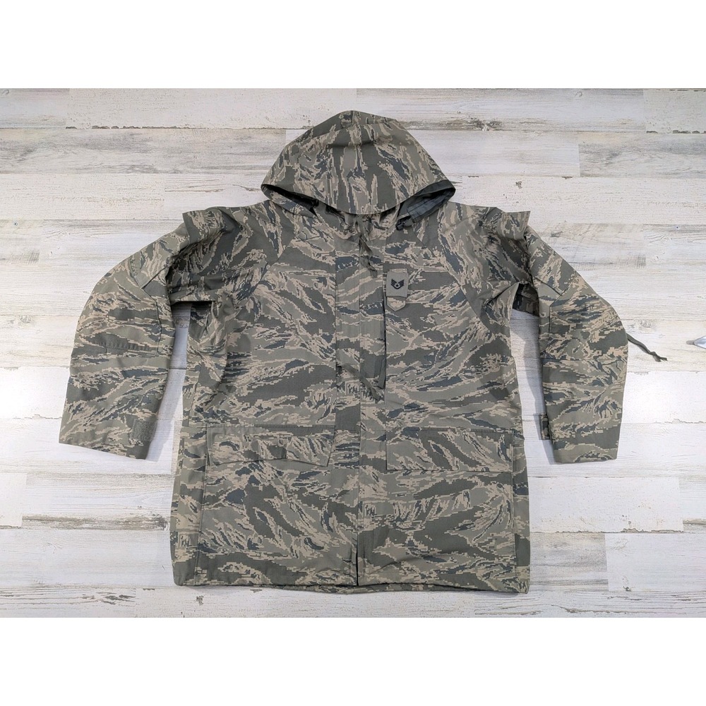 Propper APECS Jacket Mens Large Regular Air Force Tiger Stripe Goretex ABU Parka